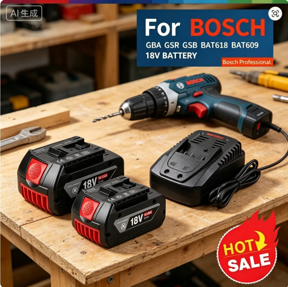 

DHL For Bosch 18V battery 18V and 6.0/8.0/10.0Ah backup battery Draadloze professional system BA BAT609 BAT618 GBA18V80 tool