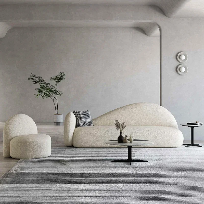 

Light fabric sofa living room creative small whale sofa