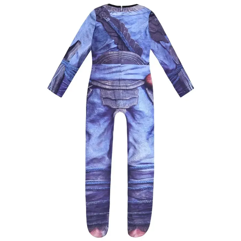 Zz04zz12Kids الأسود أسطورة Wukong تأثيري حللا الدعاوى الأولاد تمويه القرد الملك ازياء طفل الفتيات هدايا حفلة الهالوين مضحك