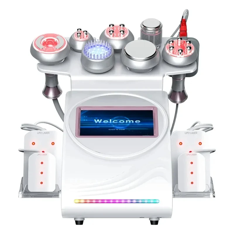 Nieuwe 9 In 1 80K Ultrasone Cavitatie Afslankmachine Verlies Gewicht Vacuüm Radiofrequentie Huidverstrakking Body Sculpting Machine