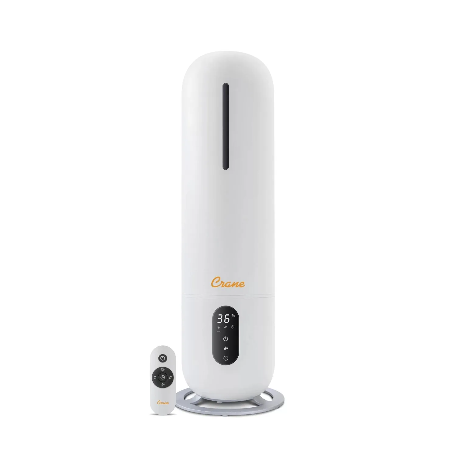 

Cool Mist Tower Top Fill Humidifier with Remote, 2 Gallons, 500 Sq. ft Coverage, UV Ionizing Light, White