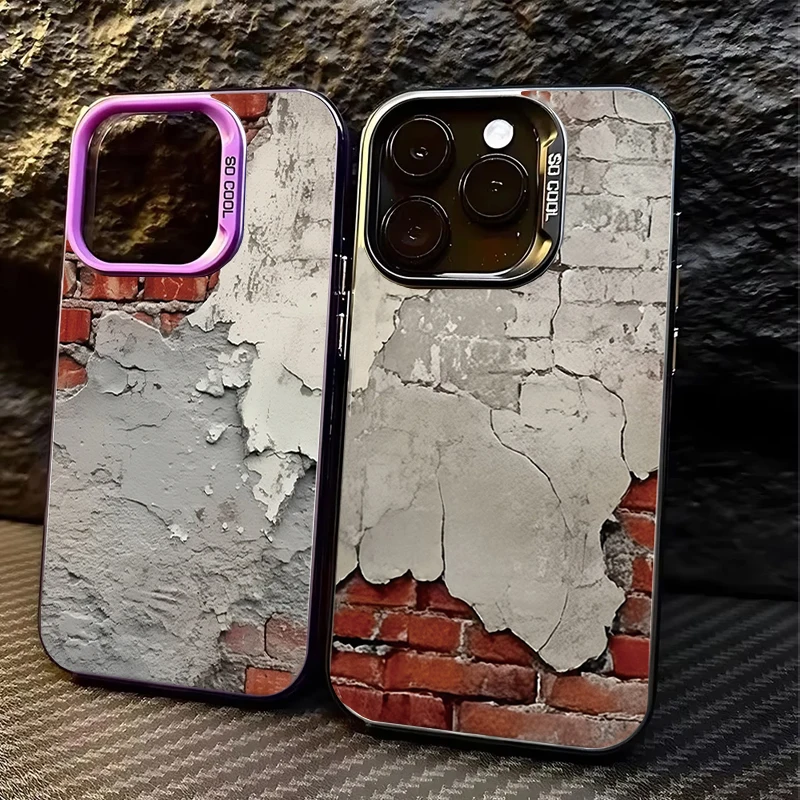 

Retro Broken Wall illustration Phone Case for IPhone 17 16 15 14 13 12 11 Pro Max Mini X XR XSMAX 8 7 Plus Anti Fall Back Cover
