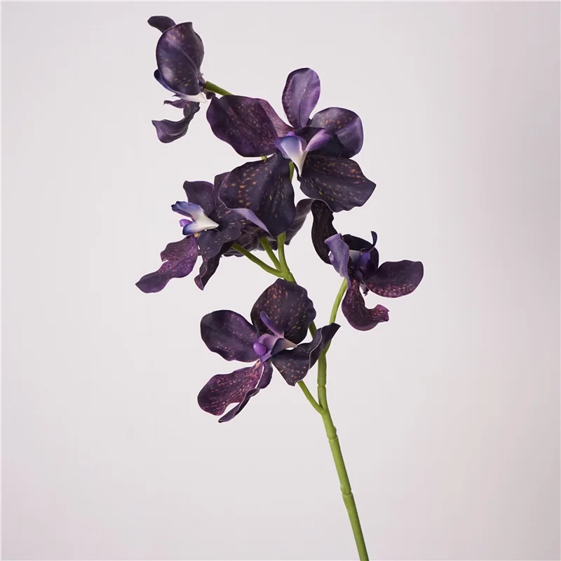 4 Stück/Set Künstliche Feuchtigkeitsspendende Vanda-Orchideenblüten Hochzeitsdekoration Realistische Phalaenopsis-Blumen Heimdekoration Party-Blumen – Detail 8