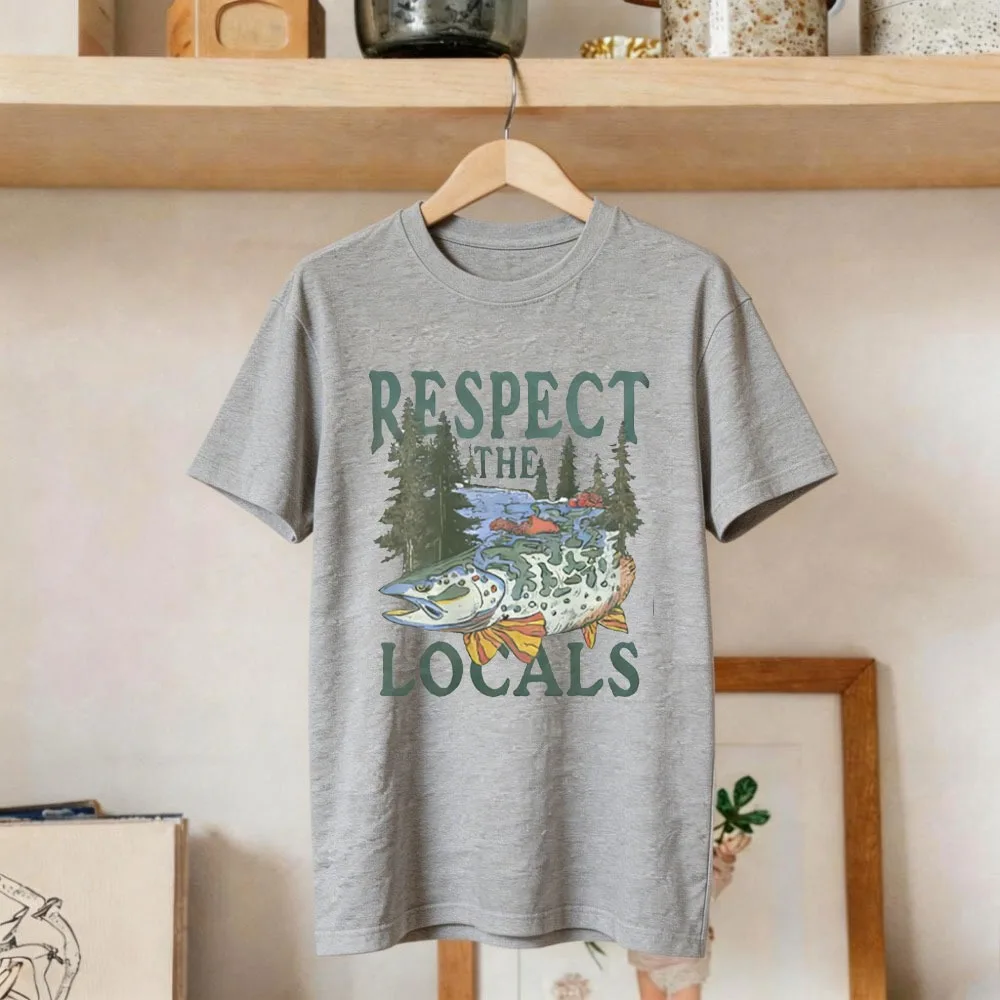 90s Respect The Local Environmental T-Shirt Park Conservation Shirt Aesthetic Women Tshirt Outdoor Recreational Sports Clothes