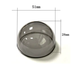 2 inch Translucent tea brown original dome shell acrylic transparent dome surveillance CCTV camera shell transparent cover