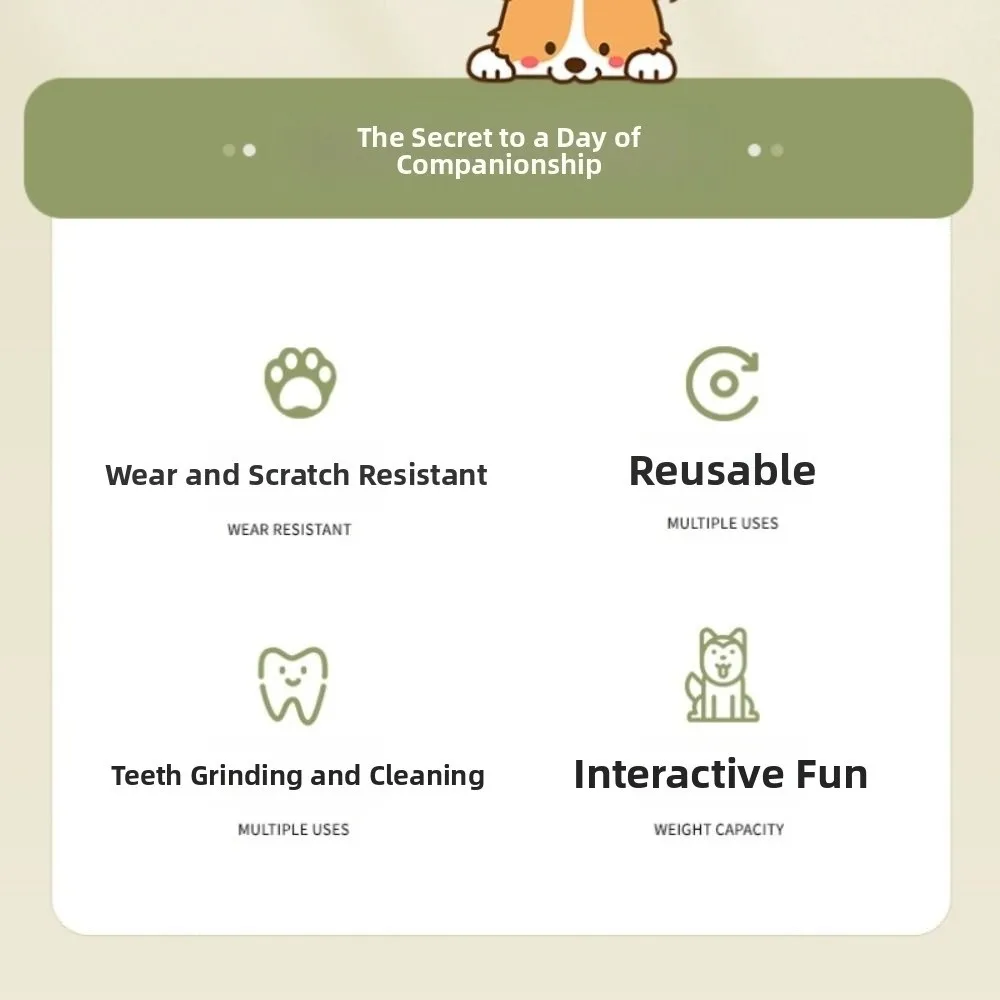 

Cotton Dog Chew Interactive Teeth Cleaning Double Cotton Chew Knot Toys Pet Supplies Eco-Friendly Indestructible Dog Rope