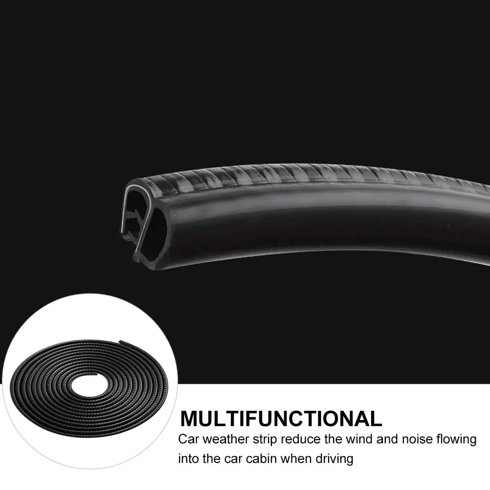 

4M Car Door Seal Strip Sound Insulation Rubber Seals Automotive Weatherstrip PVC Iron Scratch Resistant Tape Vehicle Accessories