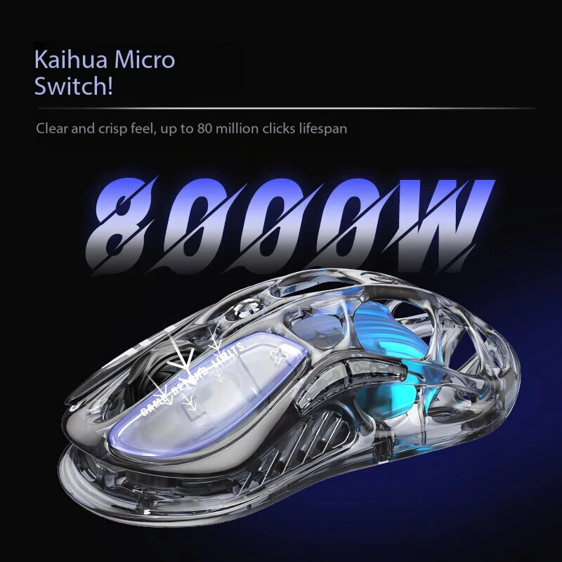 Custom Breaking Mouse GravaStar M2 Explore Black Cocoon E-sports Game Home Clear Click Feedback 82 Hours Gaming Accessories