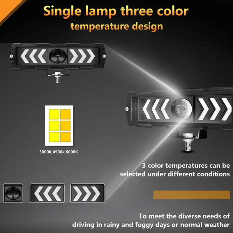 

6 Inch LED Light Bar Offroad Driving Running Working Light Fog Lamps Spotlights For Truck ATV SUV UTV Motorcycle-A28K