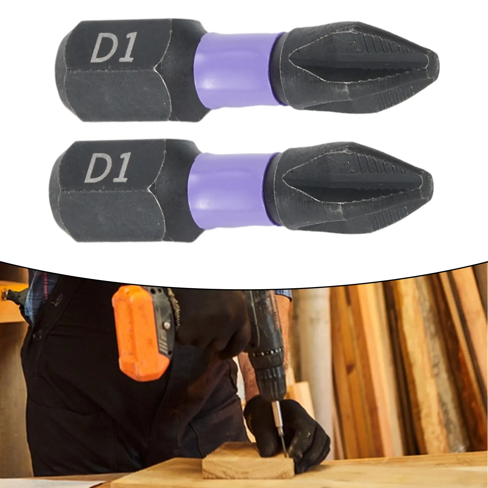 2PCS 62HRC PH2 마그네틱 배치 헤드 고경도 논슬립 임팩트 비트 십자 드라이버 합금강 25/50/65/70/90/150mm