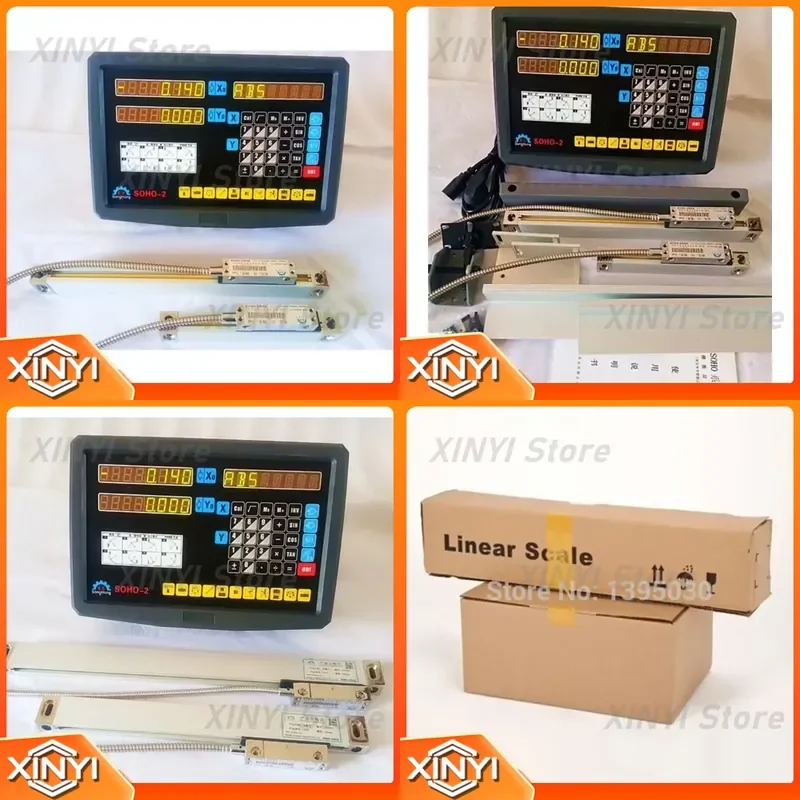 Complete Set Grating Ruler for Milling Machine DRO Lathe Drill Machine Digital Readout with Linear Scales