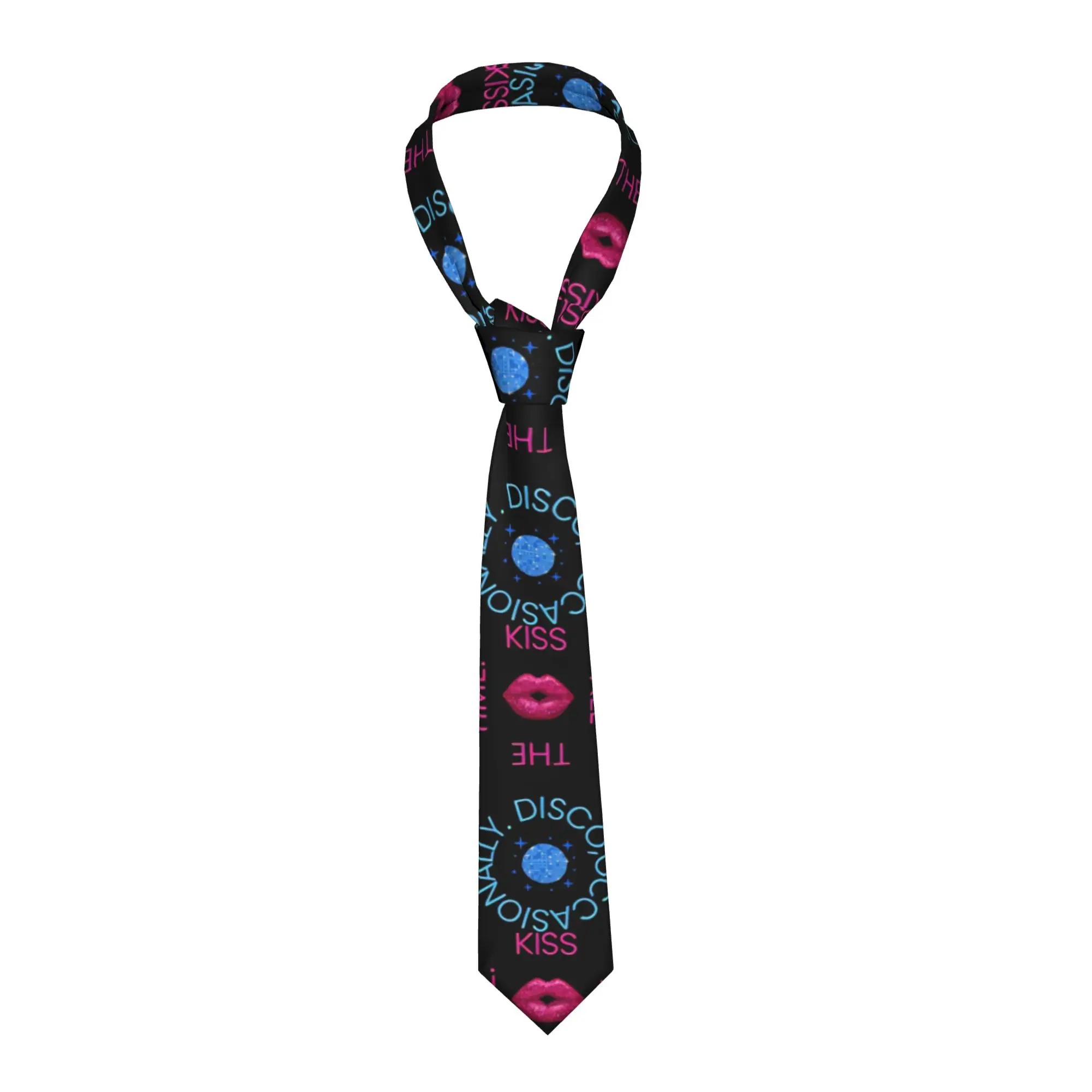 Gravata Clássica Elegante Kiss All the Time Tie Harrys Styles 2026 para Homens, Acessório de Gravata de Alta Qualidade para Casamento