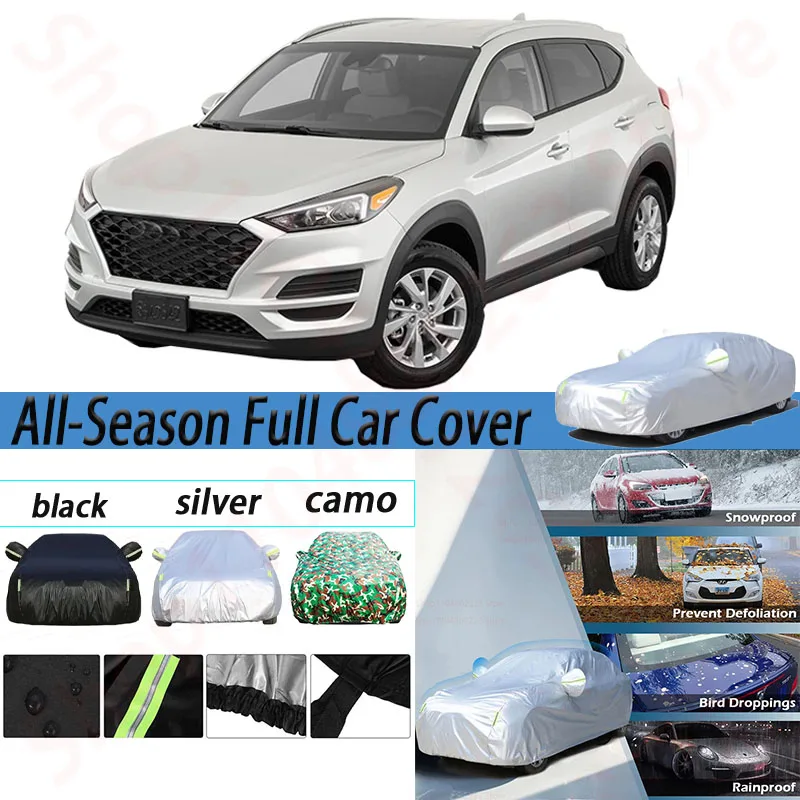 

Waterproof Car Covers SUV Outdoor Sun Shade Anti-UV Snow Rain Protection Cover Dustproof For Hyundai Ix35 Tucson JM