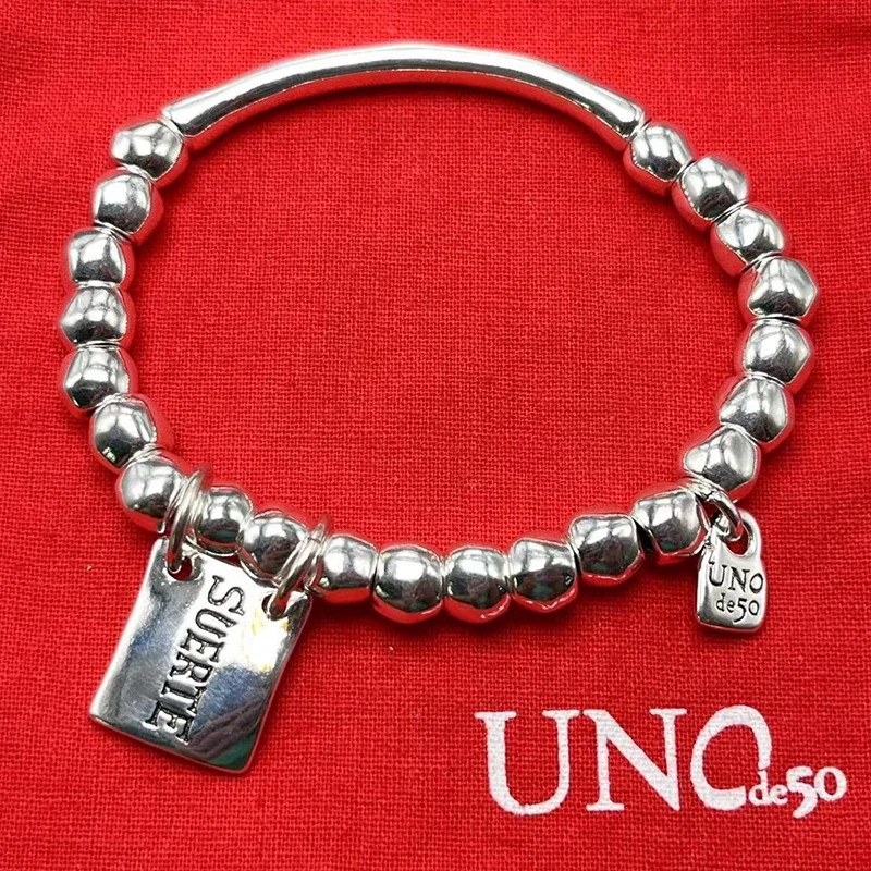 2023 New UNOde50 Hot Selling in Spain, High Quality and Exquisite, Lucky Nameplate Bracelet, Women's Romantic Gift Bag