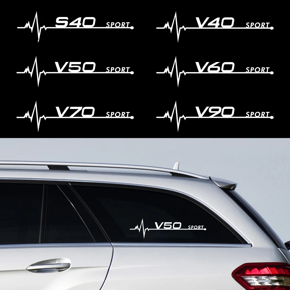 2PCS Creative Car Side Window Decor Stickers for Volvo Rdesign T6 AWD S40 S60 S90 XC40 XC 60 XC90 V40 V50 V60 V70 V90 Accessorie