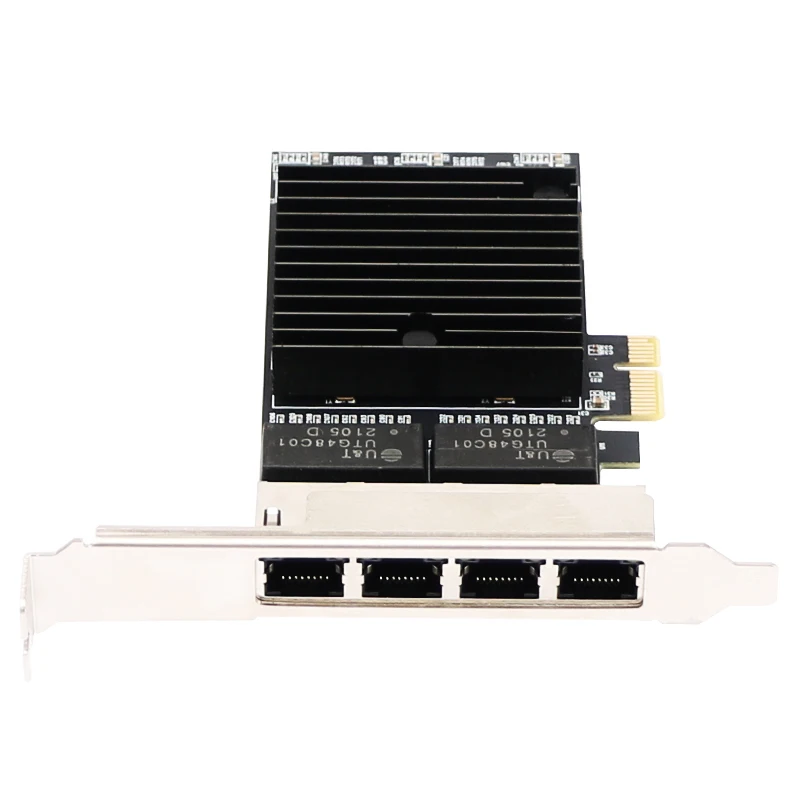Karta sieciowa Intel i82571 Quad Port Gigabit PCI-E - 4x 1Gbps Ethernet Ports, X1 Slot Servers Desktop PCs for Windows/Linux