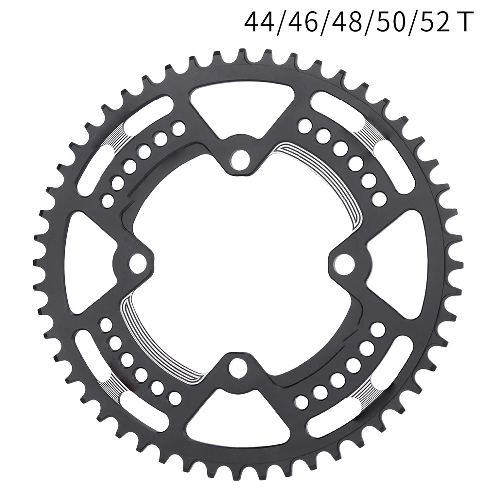 104BCD 44/46/48/50/52T Bike Sprocket Wheel Chainring Aluminum Alloy Mountain Bike Chainring For 8/9/10/11S Ungrooved Nail Hole