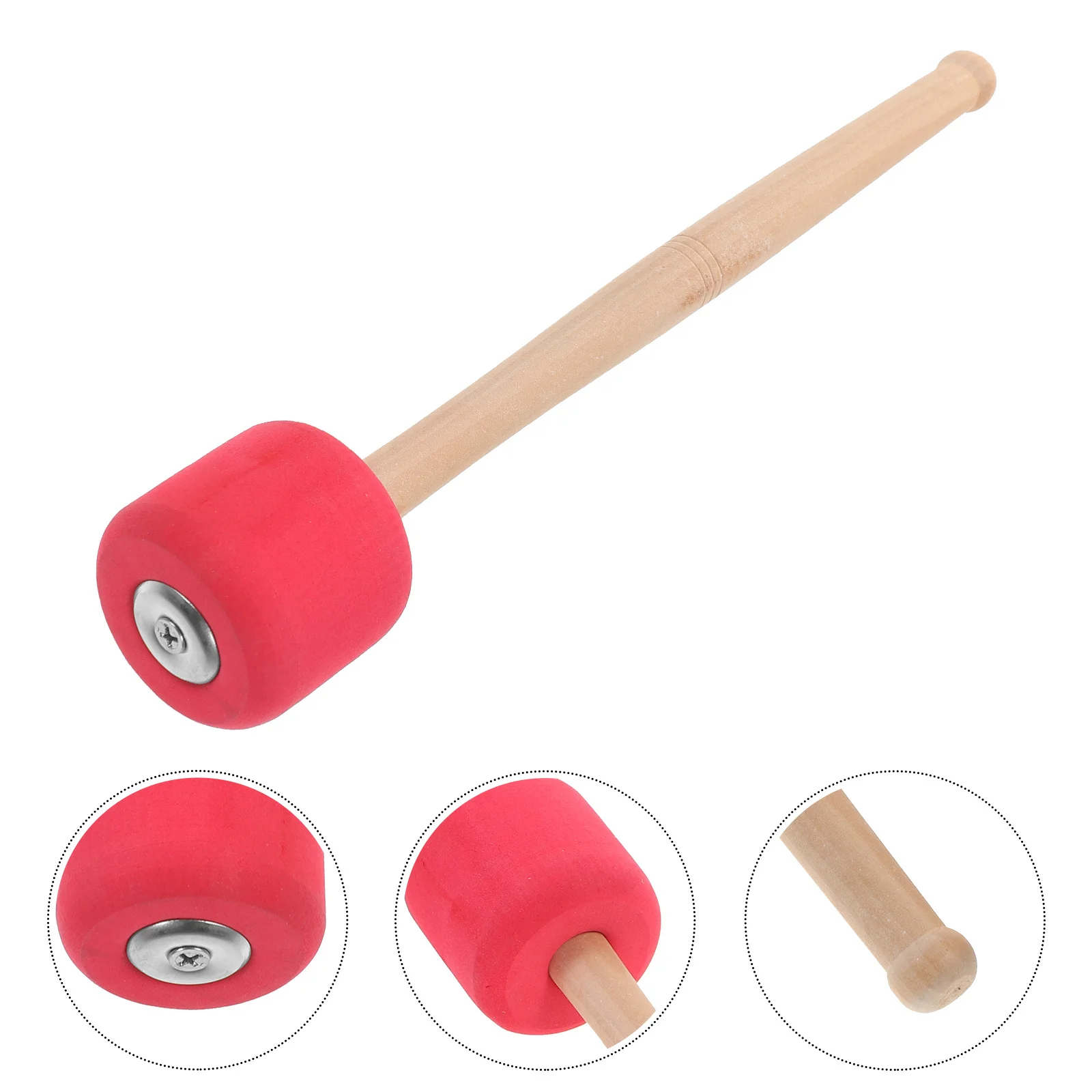 1pcs Drumsticks Wooden Bass Drum Mallet Practice Percussion Sticks For Adult Beginners Durable Performance
