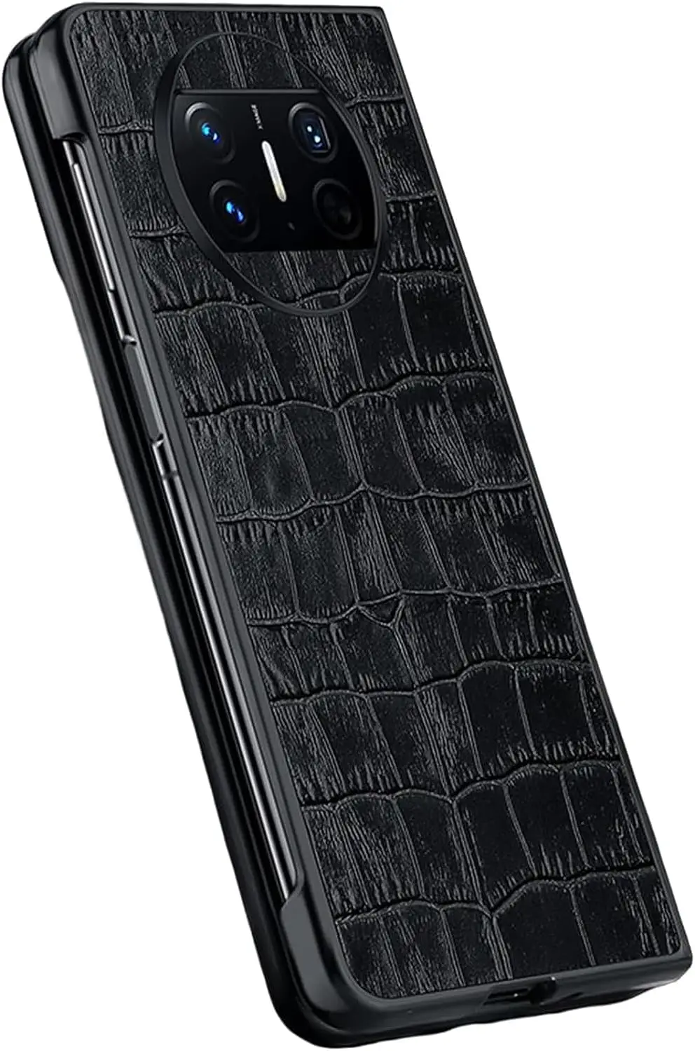 

Case for Huawei Mate X3, Classic Crocodile Pattern Genuine Leather Hard PC Shockproof Protective Phone Case Ultra Thin Durable