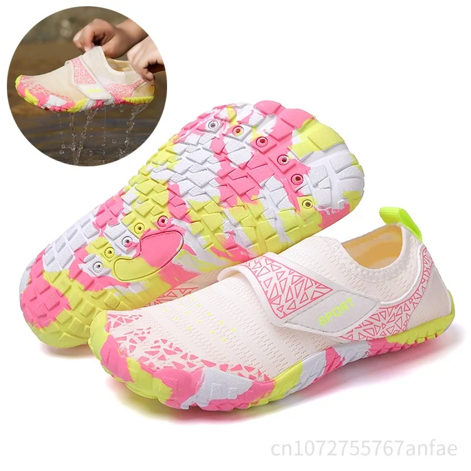 

Summer Kids Aqua Shoes Quick-Dry Beach Barefoot Water Shoes Boys Girls Swim Sandals Diving Boating Surfing Sports Wading Sneaker