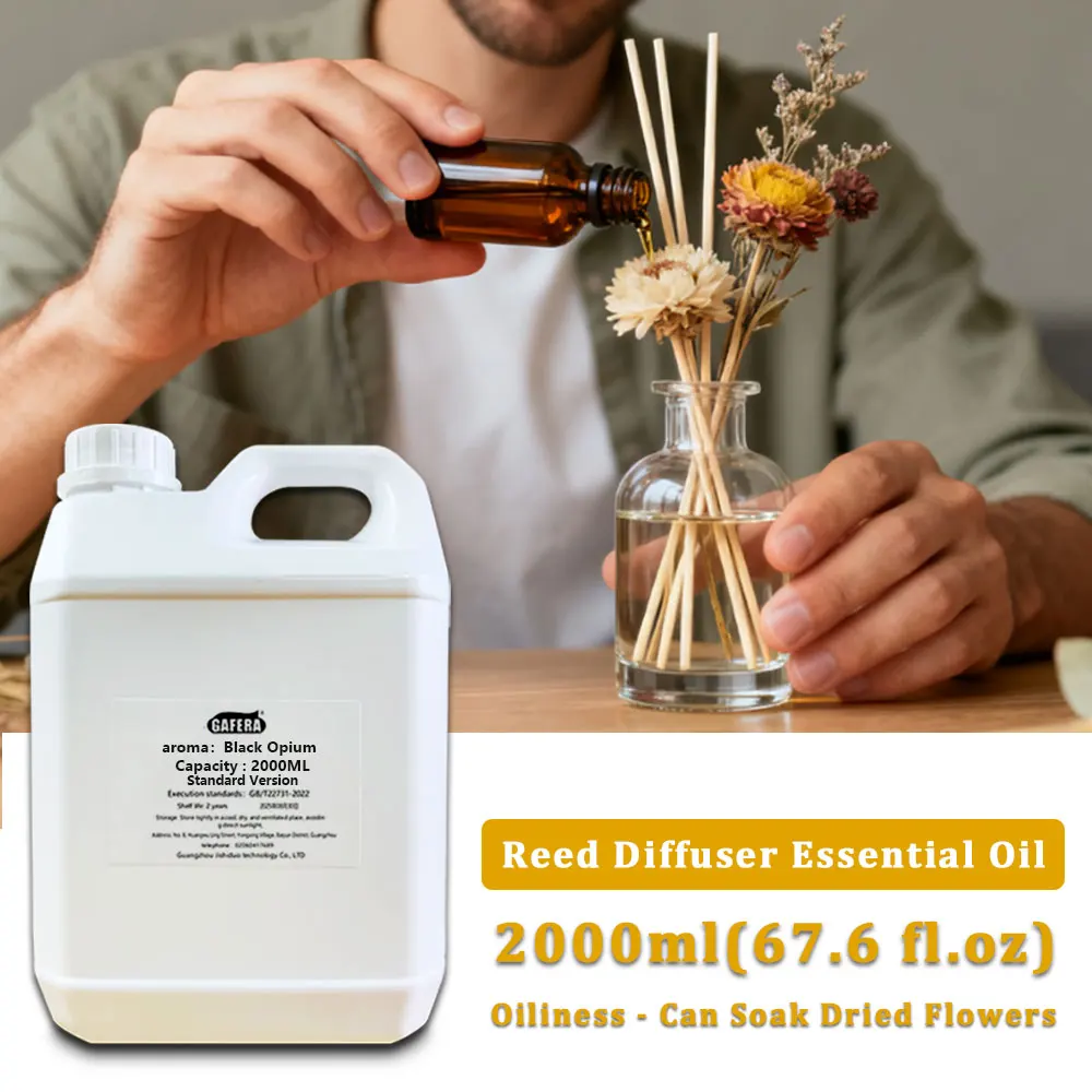 GAFERA 2000ML (67.6 fl.oz) Black Opium/Hilton Diffuser Oil Refill Essential Oils - For Reed Diffuser & Fireless Aroma Diffuser