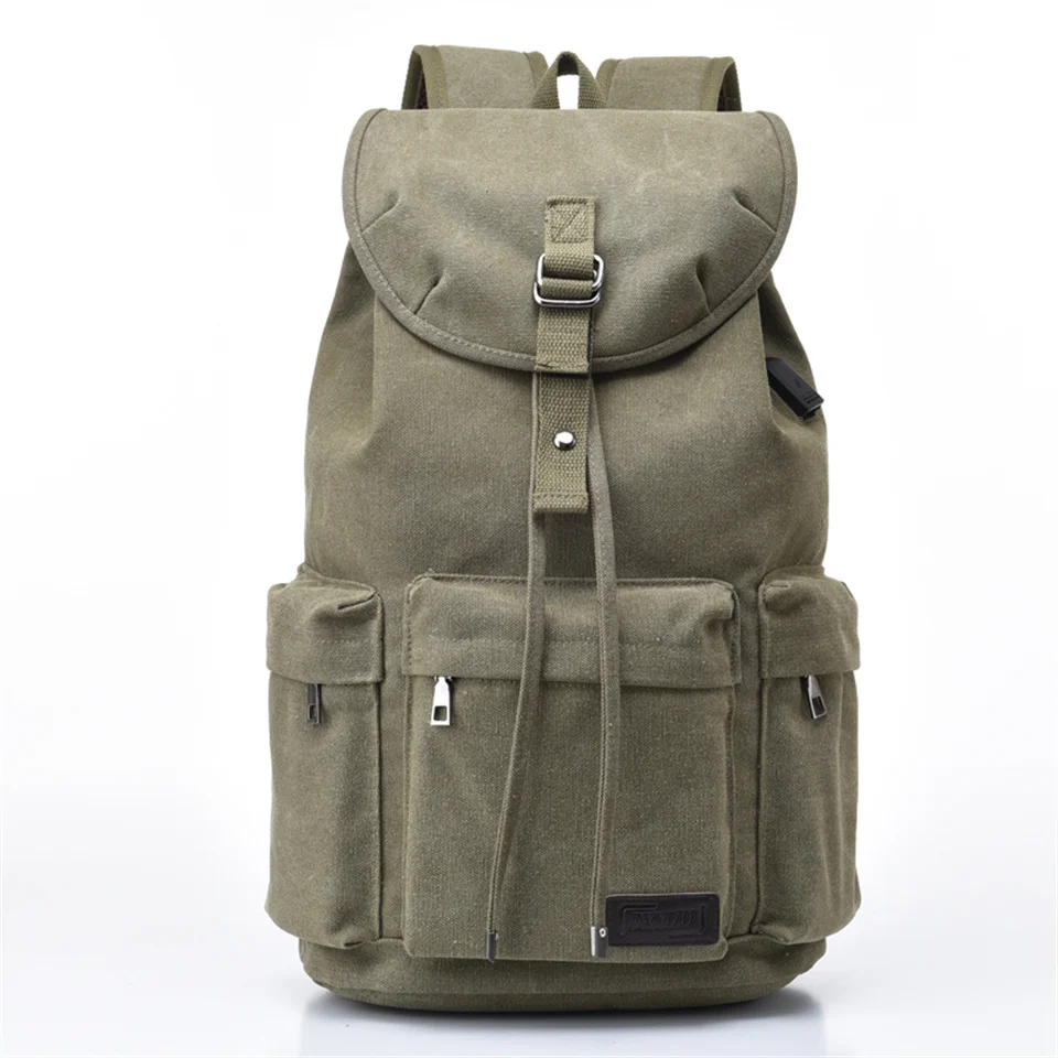 

Men Canvas Backpack 18inch Laptop Backpacks Large Capacity Travel Bag Casual Schoolbag For Teenagers Boys Rucksack Backbag