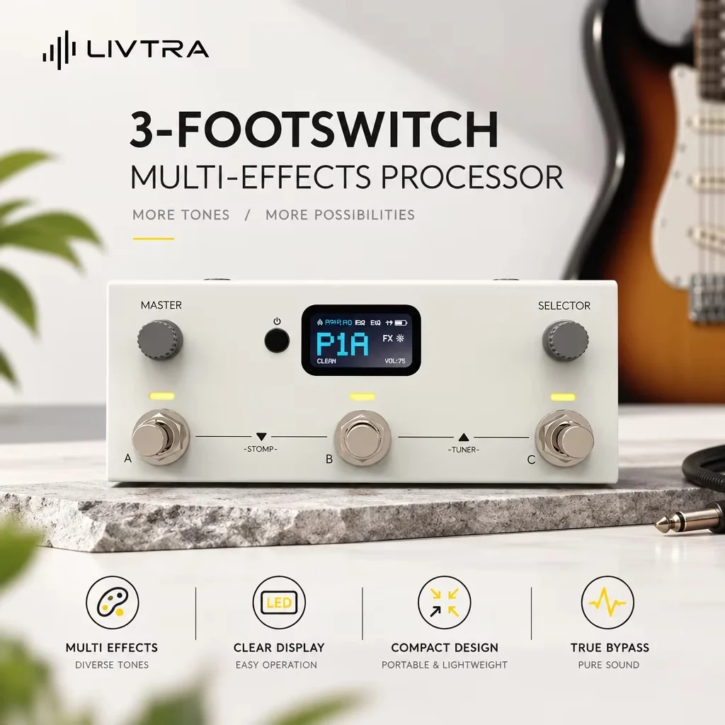 livtra-mosaic-pedale-multi-effets-pour-guitare-et-basse-processeur-portable-et-rechargeable-ideal-pour-l’entrainement-et-les-performances