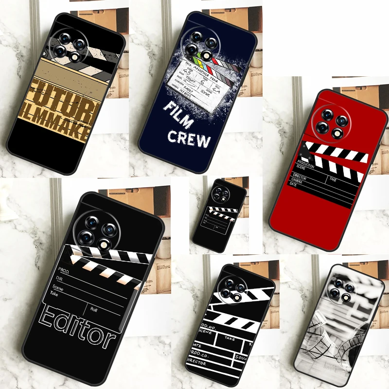 Film Clapperboard Case For OnePlus 12R 12 11 9 10 Pro 10R 9R 8T 10T Nord CE 2 3 Lite 2T N10 N20 N30 CE4 Cover