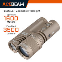 ACEBEAM Terminator M1 LED(Floodlight) & Zoomable LEP(Spotlight) Flashlight 1750 Yards Ultra Long Throw 3500 Lumens Flashlights