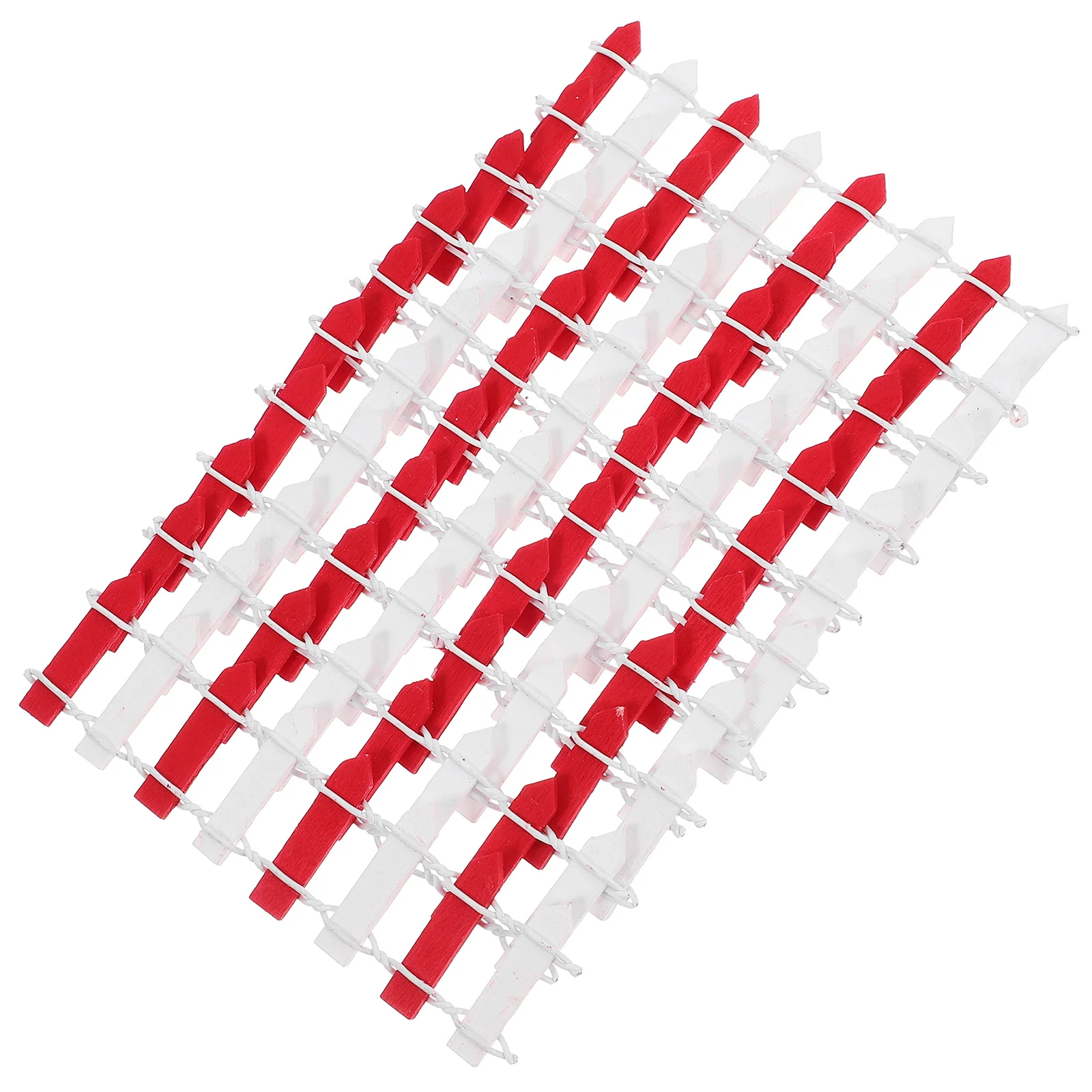 

10Pcs Mini Fences Assorted Color Density Board 9.50x2.90x0.20cm Versatile Use for Dollhouse Mini Garden Micro Landscape