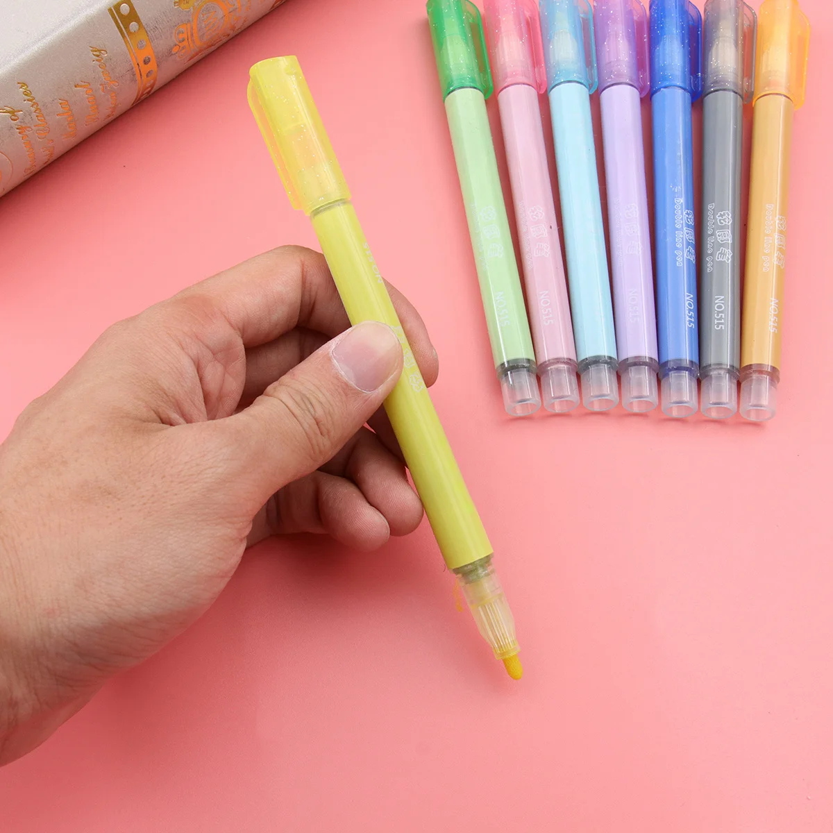 

8 шт. флуоресцентные ручки из материала премиум-класса, гладкое письмо, автоконтурный маркер, маркеры для художественных ремесел, школьных проектов