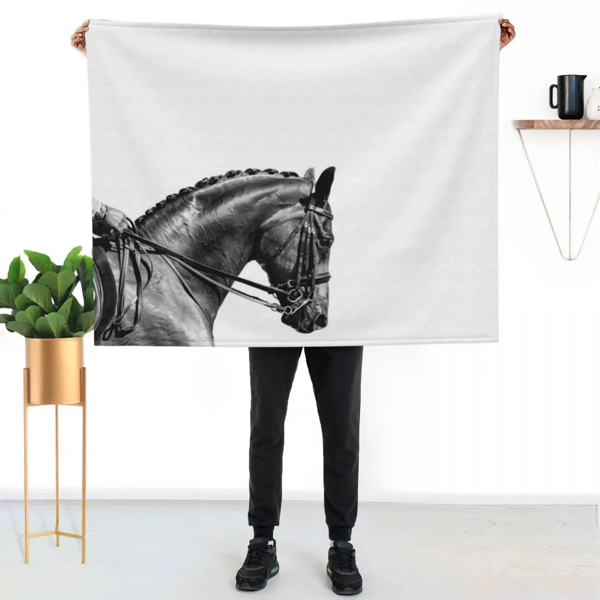 On The Bit - Dressage Horse Series Throw Blanket Comforter Picnic Luxury Thicken Bed Fashionable For Decorative Sofa Blankets