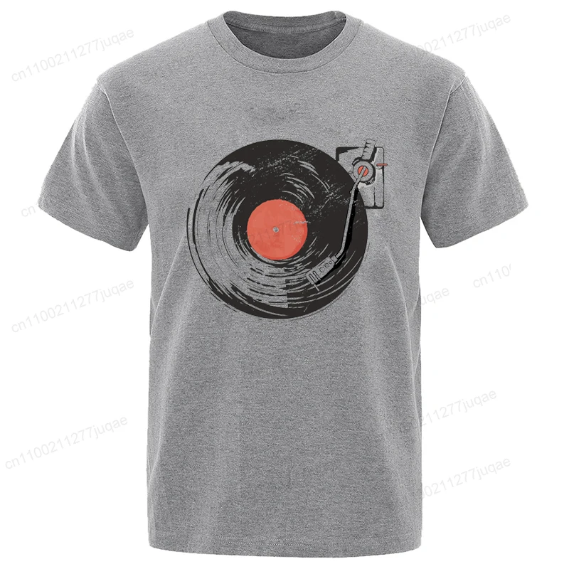 Engraçado vinil dj vintage camisetas para mulheres homens, moda verão camiseta blusa engraçada designer t camisa masculina casual dj música roupas