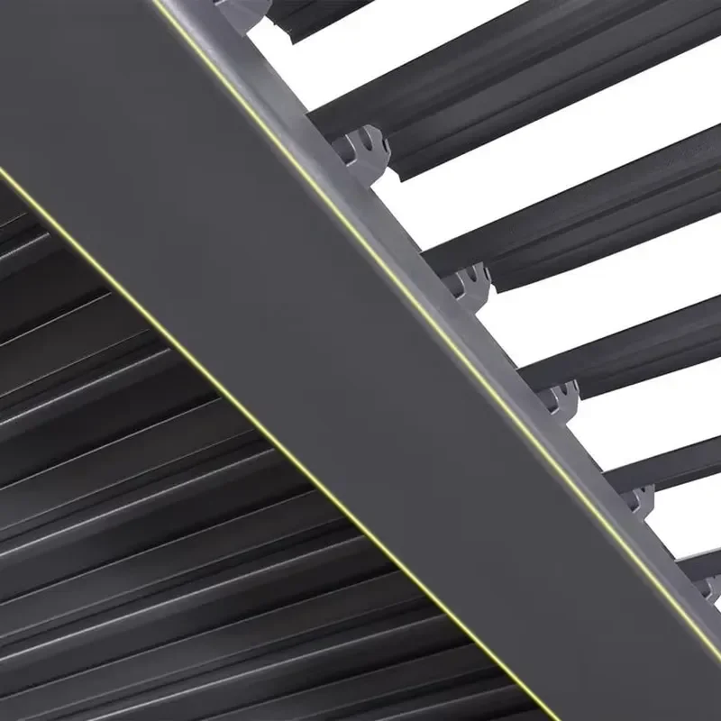 Outdoor Bioclimatic Retractable Aluminum Garden Pergola Canopy Motorized Sun Shade Louver Wood Frame Balcony Retractable Arch