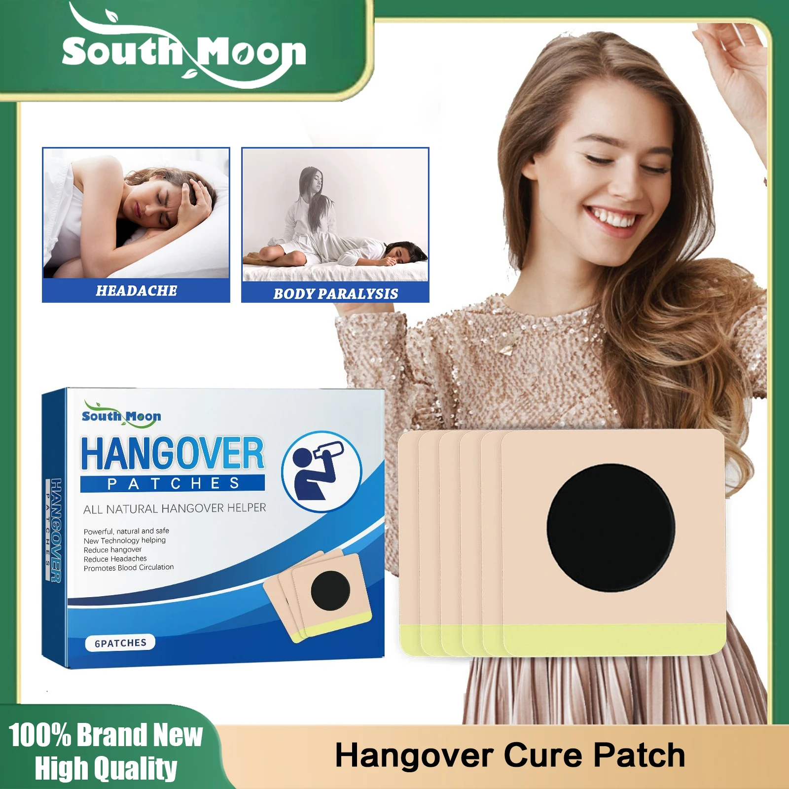 

Hangover Cure Patch Drunk Relief Anti Alcoholism Reduce Alcohol Damage Protect Liver Herbal Anti Alcoholic Medical Sticker 6pcs