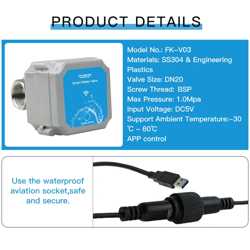 Tuya Wifi Intelligent Water Ball Valve Shut off Rate 0% To 100% Garden Smart Life Faucet Automation Controller Voice Control