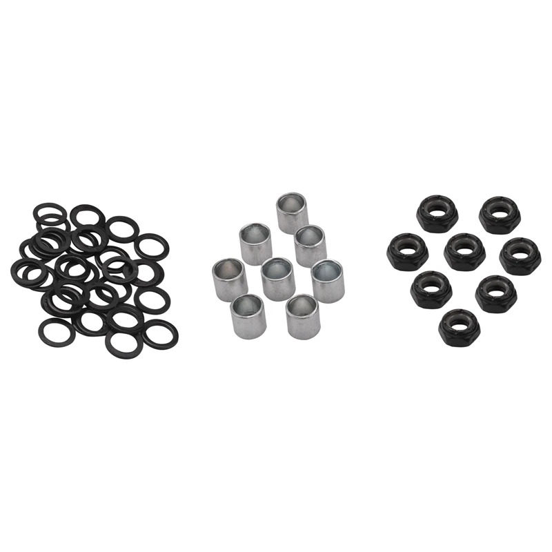 56 Pieces Skateboard Truck Hardware Kit Includes Spacers, Axle Nuts And Speed Rings For Skateboard And Longboard