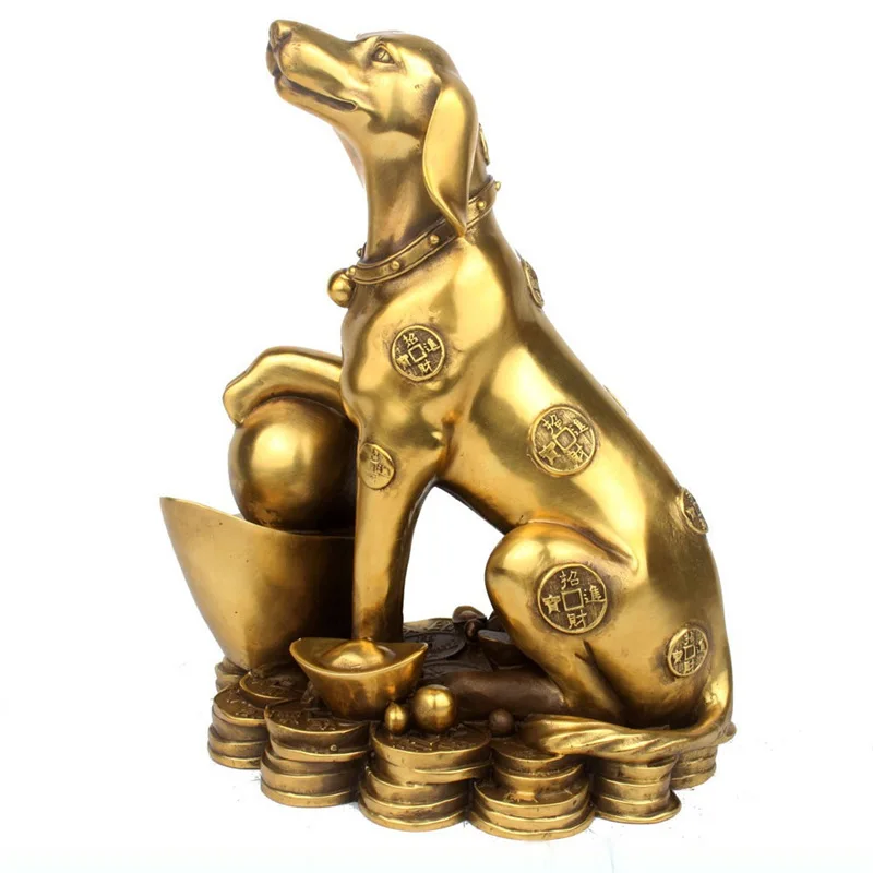 

Brass Money Dog Twelve Zodiac Brass Dog Home Brass Ornament Home Metal Craft Gift