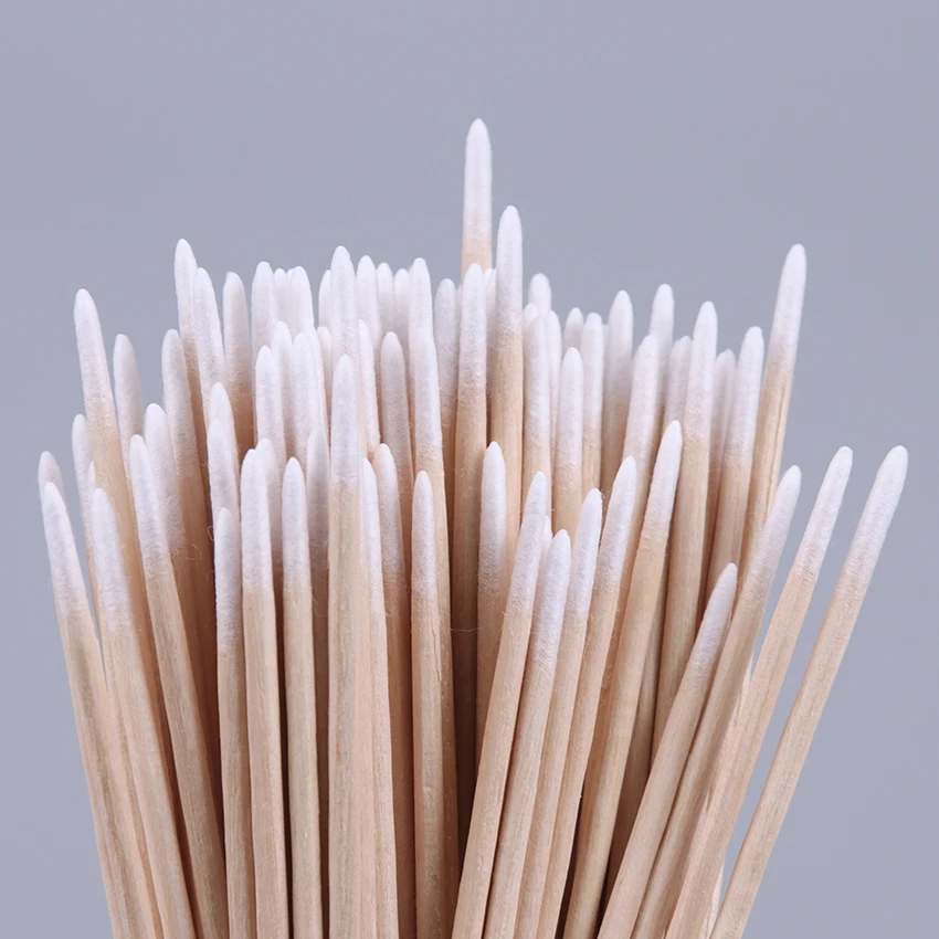 

Sdotter 300PCS Disposable Ultra-small Cotton Swab 10CM Brushes Wood Cotton Buds Swabs Eyelash Extension Glue Removing Tools