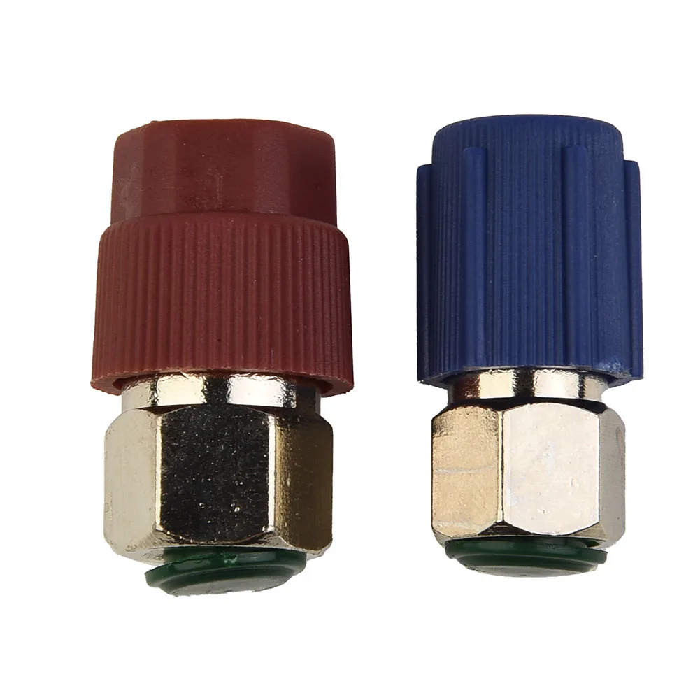 

1 Set A/C Charging Port Adapter R12 To R134A Retrofit Valve Air Condition High & Low Pressure Metal And Plastic
