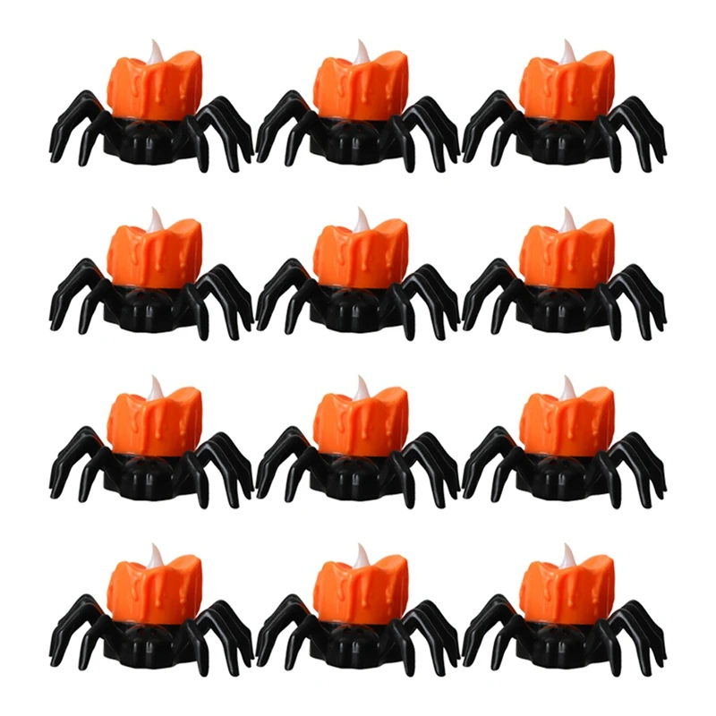 

Halloween Spider LED Candle Light Electronic Candle Light For Halloween Party Home Ornaments Haunted House Horror Props Light