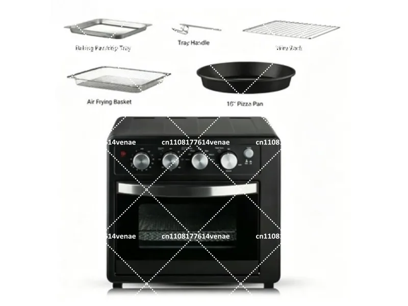 Large Capacity Air Fryer Toaster Oven, 3-in-1 Multifunctional Electric Roaster for Baking, Frying, Dehydrating