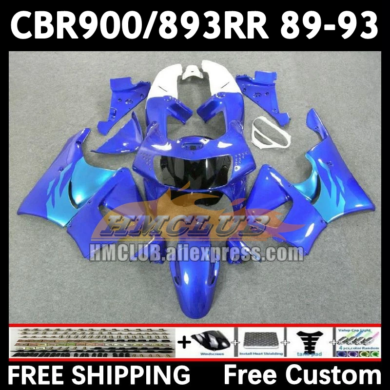 Gloss Blue Fairing For HONDA CBR 893RR CBR900RR CBR900 CBR893 RR 71No.82 CBR893RR 89 90 91 92 93 1989 1990 1991 1992 1993 Body