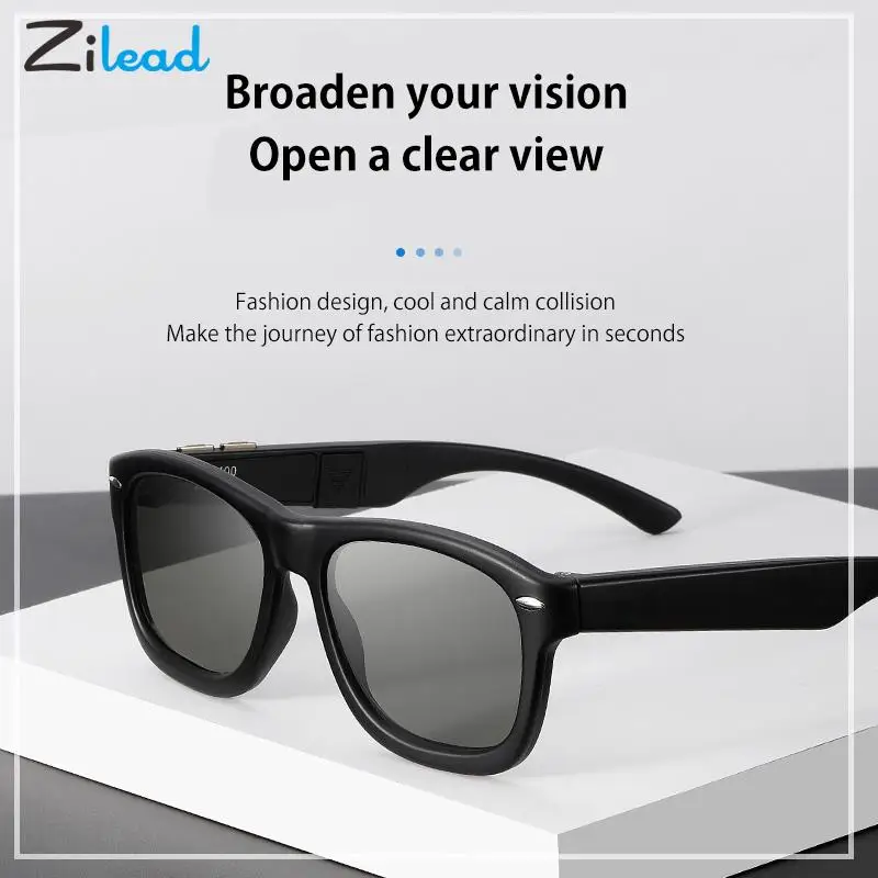 Zilead 7-level Adjustable Color-changing Sunglasses Fashion Men  Women Polarized LCD Smart Touch Color Change Sunglasses UV400