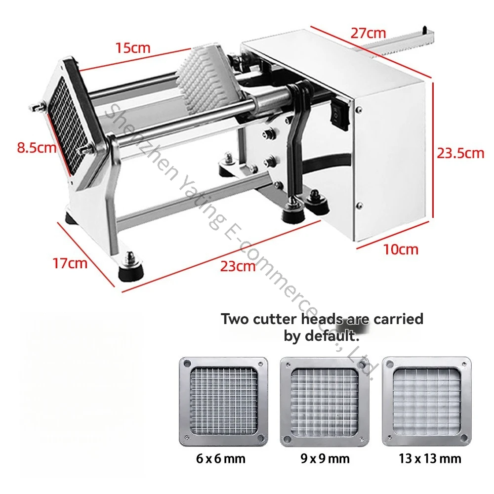 Electric French Fry Machine, Commercial Kitchen Equipment Automatic Potato Slicing Machine, Commercial French Fry Machine