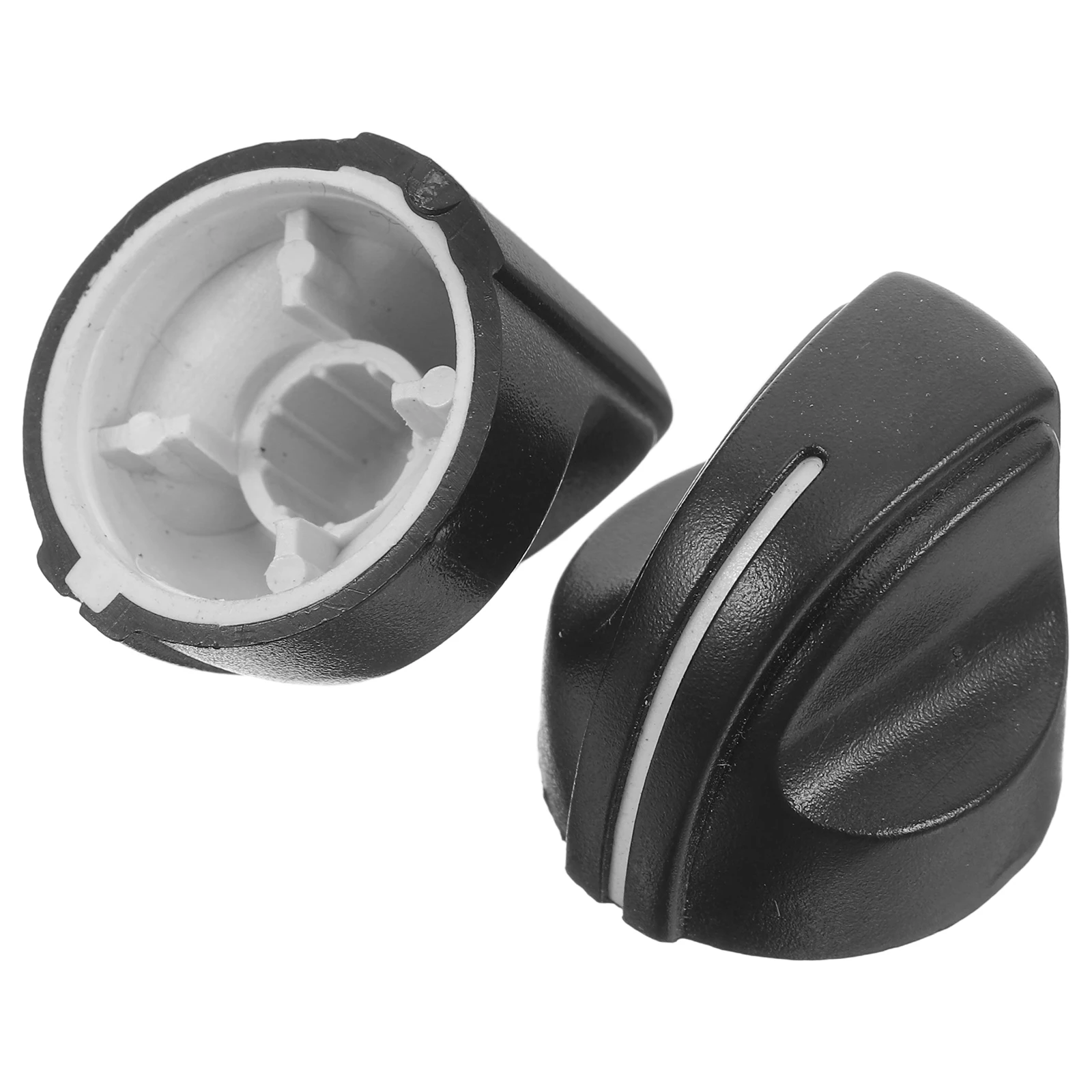 

2Pcs Knob Cap Potentiometer Flower Axis Panel Audio Black Plastic Durable Rotary knobs Volume control Universal replacements