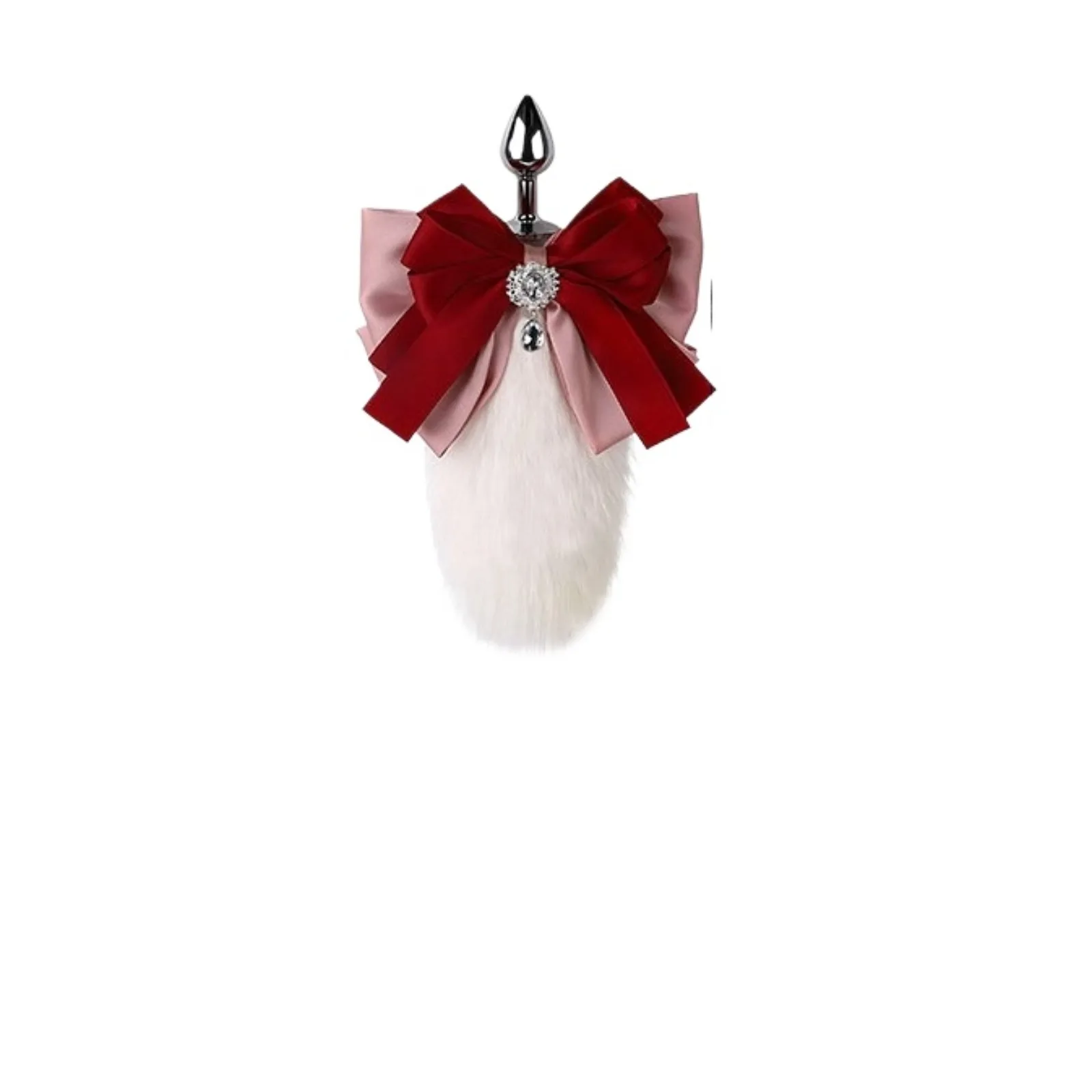 Cute Bow Tail Butt Plug, Faux Fur Tail Plug for Beginners, Small Anal Plug, BDSM Cosplay Accessory, Pet Play Tail, Roleplay Toy,