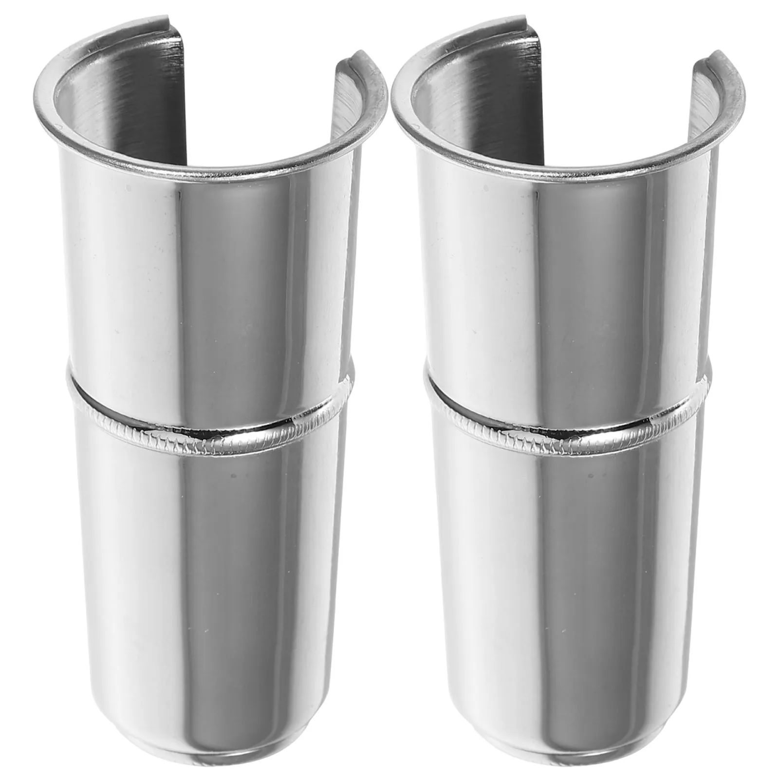 2Pcs Alto Saxophone Mouthpiece Nickel Silver Cap Metal Protective Cover Scratch Resistant Secure Fit for Saxophone Clarinet