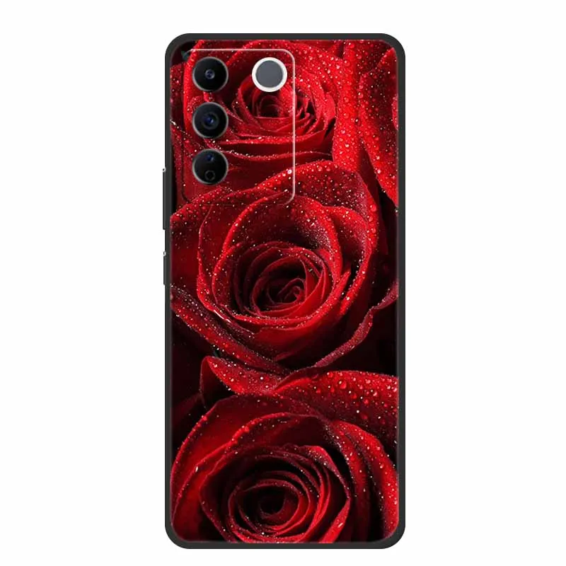 Phone Case For Vivo T2 Back Cover Case Black Silicone Shockproof Soft Coque Funda For Vivo T2 Case T 2 Capas Para For VivoT2 Bag