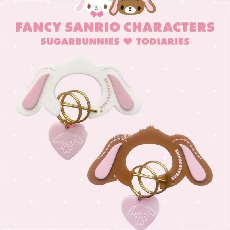 Sanrio Sugarbunnies Hello Kitty Melody Acrylic Sweet Carabiner Keychain Backpack Zipper Hanging Ornaments Girl Birthday Gifts